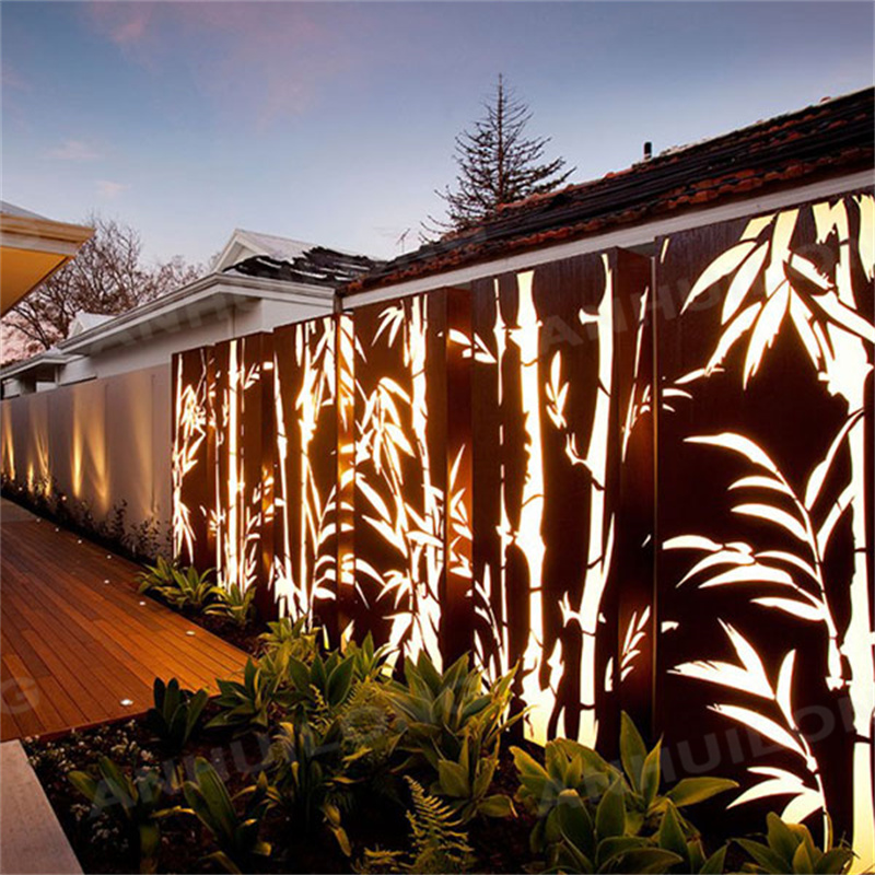 maintenance-free  corten steel lighting For Landscaping